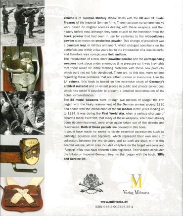 GERMAN MILITARY RIFLES TOME 2 : Du fusil Model 88 au Model 91