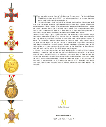 AUSTRIAN ORDERS AND DECORATIONS PART II - COFFRET DEUX VOLUMES