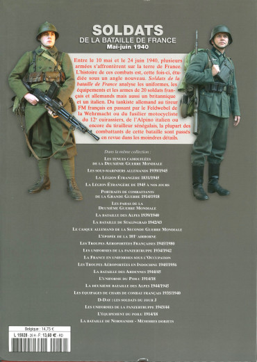 HS UNIFORMES N° 26 - SOLDATS DE LA BATAILLE DE FRANCE MAI-JUIN 1940