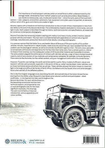 Italian Soft-Skinned Vehicles of the Second World War volume 1 - Motorcycles, Cars, Trucks, Artillery Tractors 1935–1945