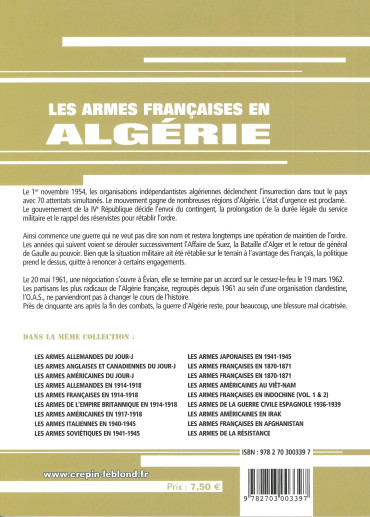 Les armes françaises en Algerie