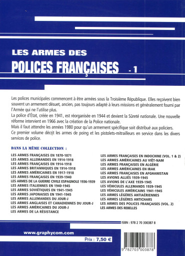 LES ARMES DES POLICES FRANCAISES VOLUME 1