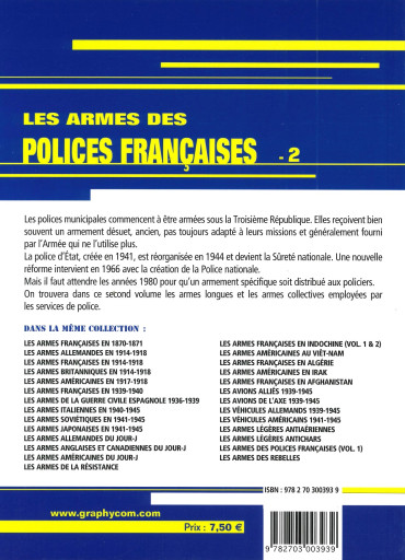 LES ARMES DES POLICES FRANCAISES VOLUME 2
