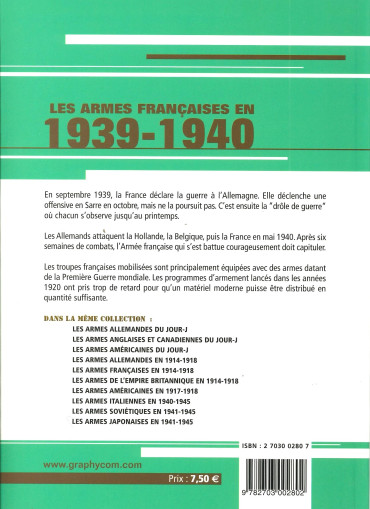 LES ARMES FRANCAISES EN 1939-1940