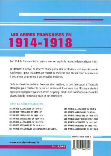 Les armes françaises en 1914-1918