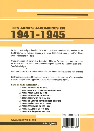 LES ARMES JAPONAISES EN 1941-1945