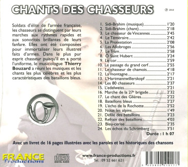 CHANTS DES CHASSEURS - CD MUSICAL