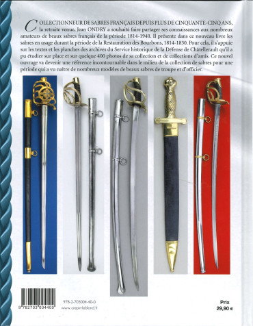 SABRES FRANCAIS DE LA RESTAURATION 1814-1830