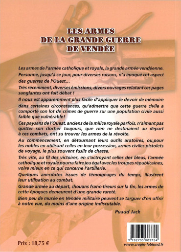 Les armes de la Grande Guerre de Vendée