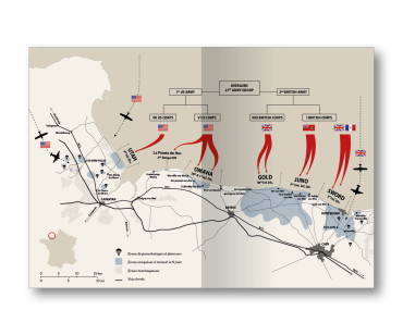 D-DAY - 6 juin 1944 - Omaha, Utah Beach, La pointe du Hoc