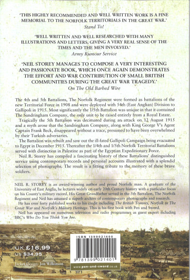 The King's men : The Sandringham Company & Norfolk Regiment Territorial Battalions, 1914–1918