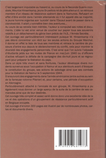 Le groupe de sabotage Marchal Belgique 1939-1945