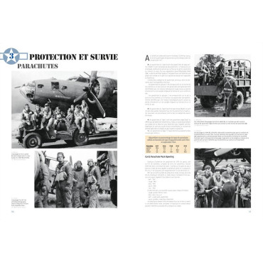 AVIATEURS AMÉRICAINS EN EUROPE 1942-1945 : Tenues de vol, coiffures, équipements, parachutes.