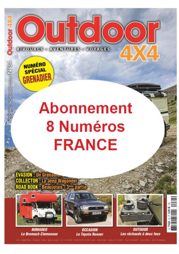 Abonnement OUTDOOR 4x4  2 ANS 8 N° - FRANCE