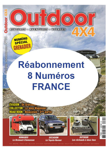 Réabonnement OUTDOOR 4X4 2 ANS 8N° - FRANCE