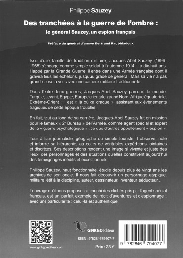 Des tranchées à la Guerre de l'ombre : le général Sauzey, un espion français