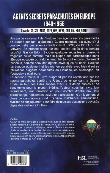 AGENTS SECRETS PARACHUTÉS EN EUROPE 1940-1955