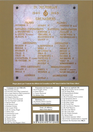 LE GROUPEMENT GRENADIERS DE LA RESISTANCE : 1940-1945 EN BELGIQUE