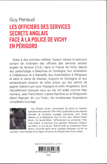 LES OFFICIERS DES SERVICES SECRETS ANGLAIS FACE A LA POLICE DE VICHY EN PÉRIGORD