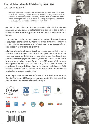 Les militaires dans la Résistance : Ain - Dauphiné - Savoie 1940-1944