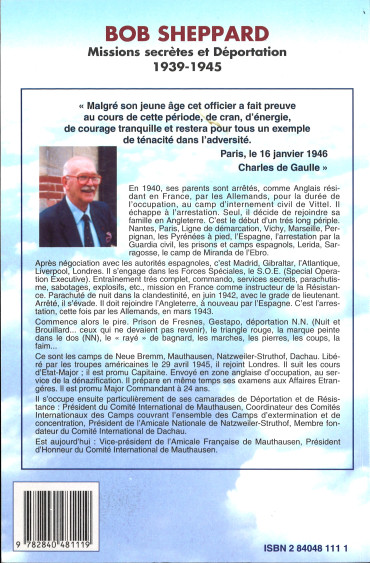 Bob Sheppard : Missions secrètes et Déportation 1939-1945