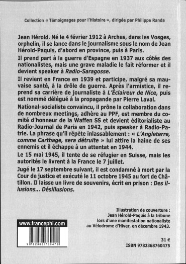 Jean Hérold-Paquis : Mémoires