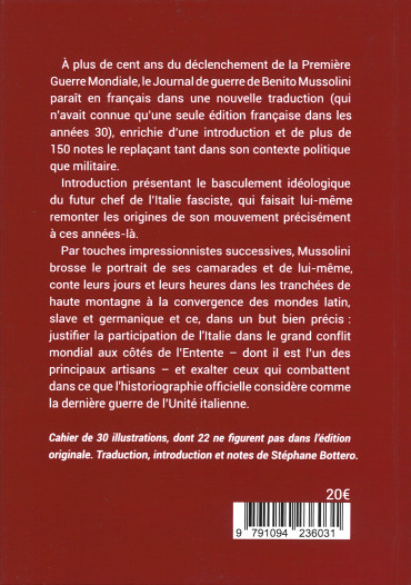 Journal de la Grande Guerre (1915-1917) de Benito Mussolini