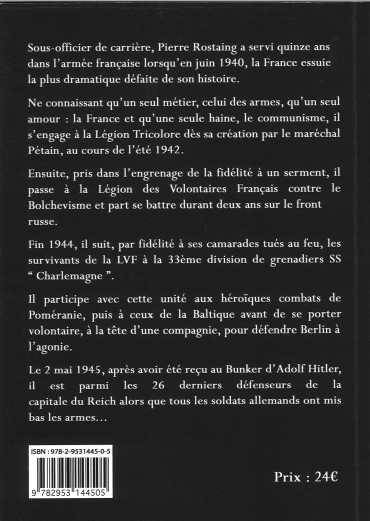 LE PRIX D'UN SERMENT (LVF - Charlemagne)