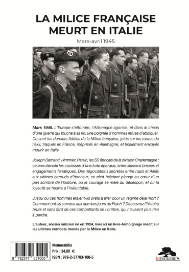 La milice française meurt en italie