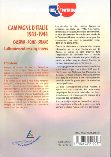 CAMPAGNE D'ITALIE 1943-1944 - CASSINO - ROME - SIENNE : L'AFFRONTEMENT DE CINQ ARMÉES