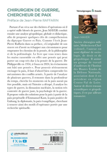 CHIRURGIEN DE GUERRE, CHERCHEUR DE PAIX