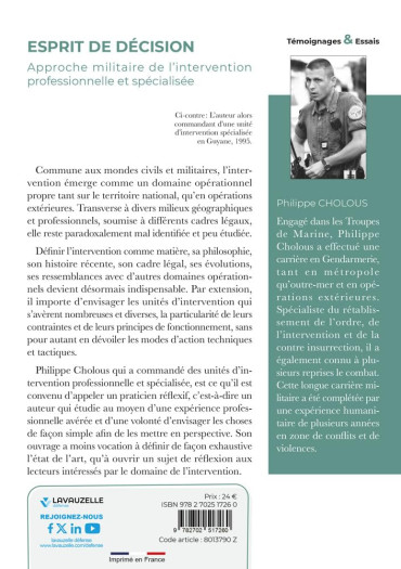 ESPRIT DE DÉCISION : Approche militaire de l’intervention professionnelle et spécialisée