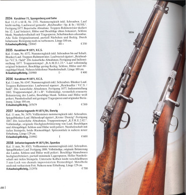 Livre d'enchères HERMANN HISTORICA Schusswaffen n°72