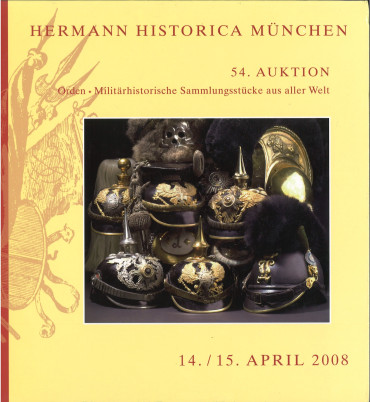 Livre d'enchères HERMANN HISTORICA Militar & Geschichte n°54