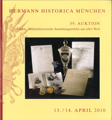 Livre d'enchères HERMANN HISTORICA Militar & Geschichte n°59