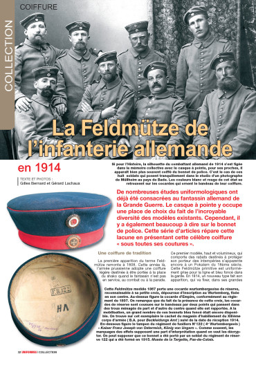La Feldmütze de l’infanterie allemande - Uniformes N°265 numérique