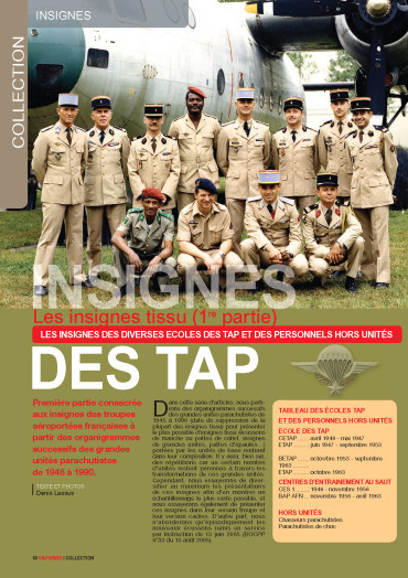 Insignes des TAP (1ere partie) - Uniformes N° 265 numérique