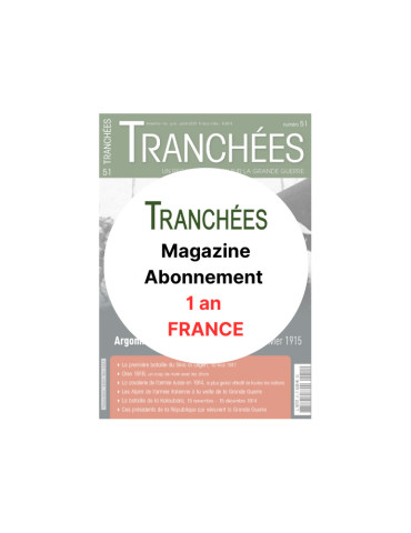 Tranchées trimestriel - Réabonnement 1 an FRANCE