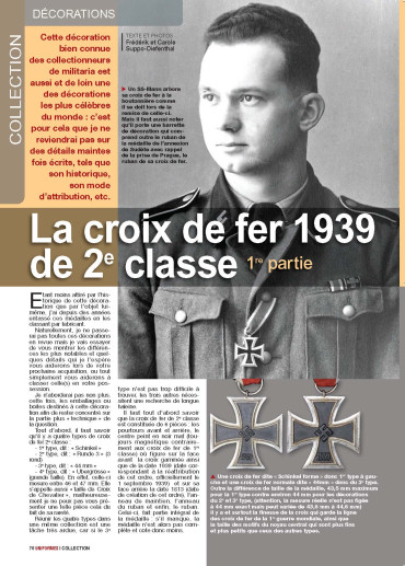La croix de fer 1939 de 2e classe (1ere partie) - Uniformes N° 267 numérique