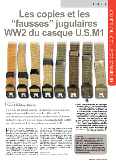Les copies et les "fausses" jugulaires WW2 du casque USM1 - Uniformes 268 numérique