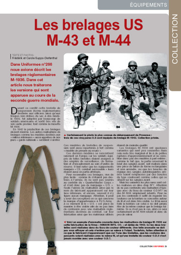Les brelages US M-43 et M-44 - Uniformes 269 numérique