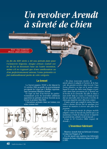 Le revolver Arendt - GDA 395 version numérique