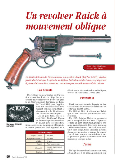 Le revolver Raick - GDA 395 numérique