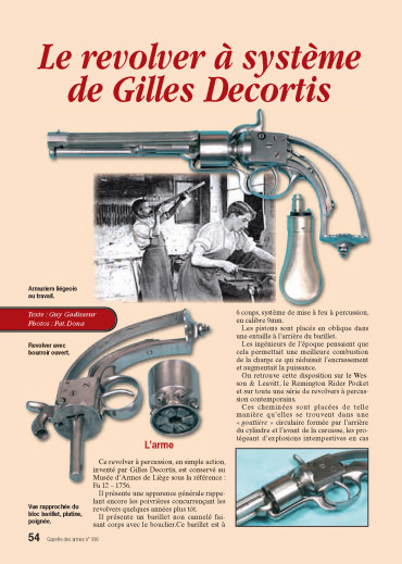 Le revolver à système de Decortis - GDA 396 numérique