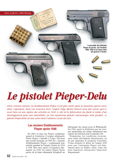 Le pistolet Pieper-Delu - GDA 397 numérique