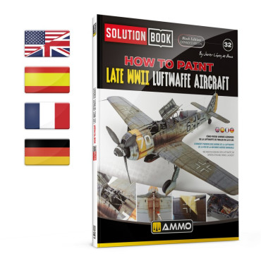 SOLUTION BOOK 32 - BLACK EDITION: How to Paint Late WWII Luftwaffe Aircraft (Multilingual)