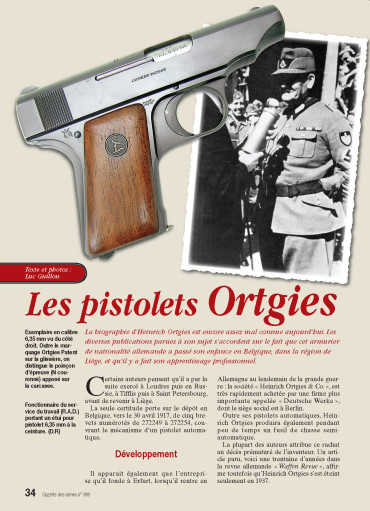 Les pistolets Ortgies - GDA 398 version numérique