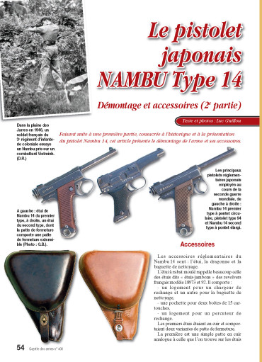 Le pistolet japonais NAMBU Type 14 (2e partie) - GDA 400 version numérique