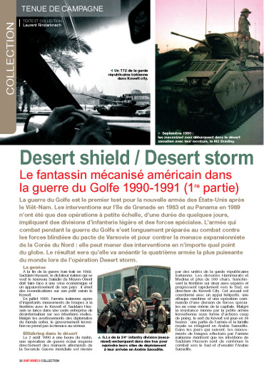 Le fantassin US dans la guerre du Golfe 1990 (1ere partie) - Uniformes 270 numérique