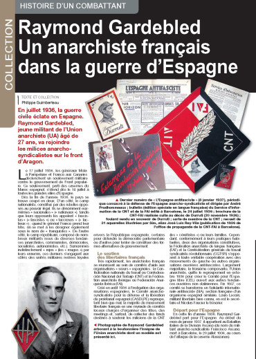 Un anarchiste français dans la guerre d'espagne - Uniformes 270 numérique
